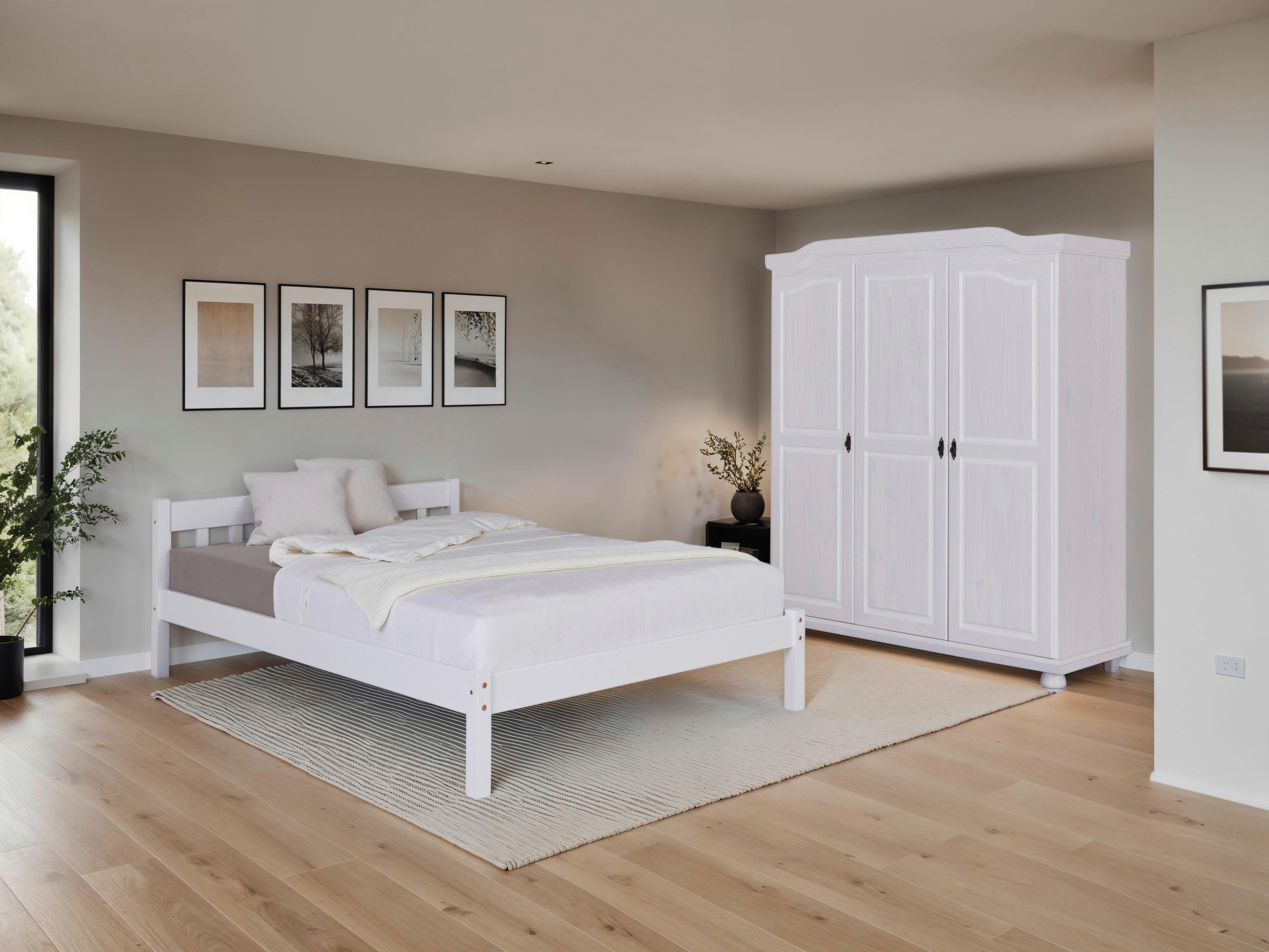 Einzelzimmer Vilmar Bastian Weiß 2-teilig - Weiß, MODERN, Holz - MID.YOU