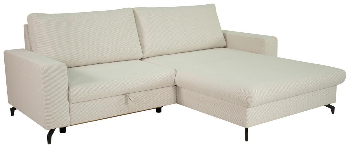 Ecksofa Clara Creme B: 240 Cm - Creme, MODERN, Textil (240/87/177cm)