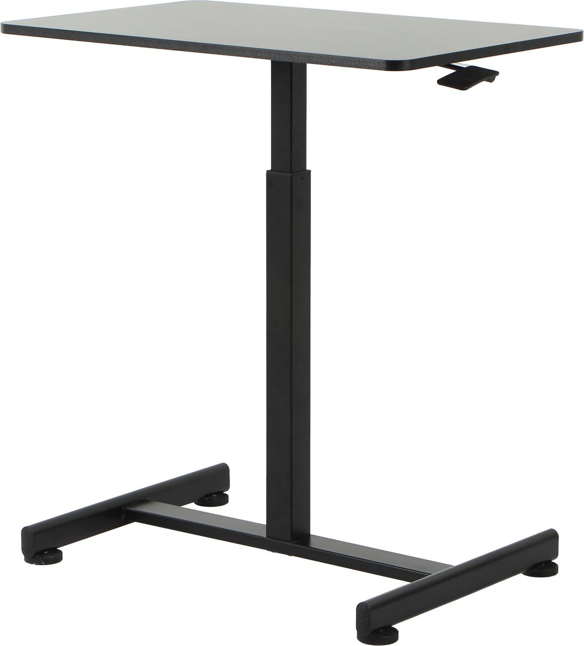 PÍSACÍ STÔL DANNY - čierna, Modern, kov/kompozitné drevo (75/48/75-110cm) - Mömax
