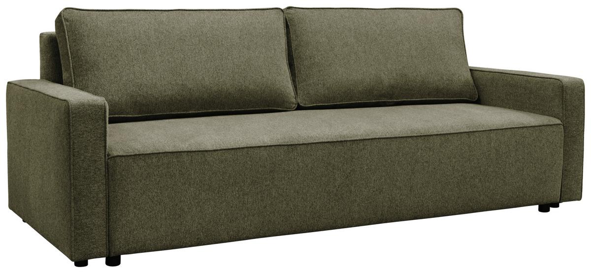 Rozkladacia pohovka NERA, zelená tk. MATANA - zelená, Modern, textil/plast (232/90/100cm)