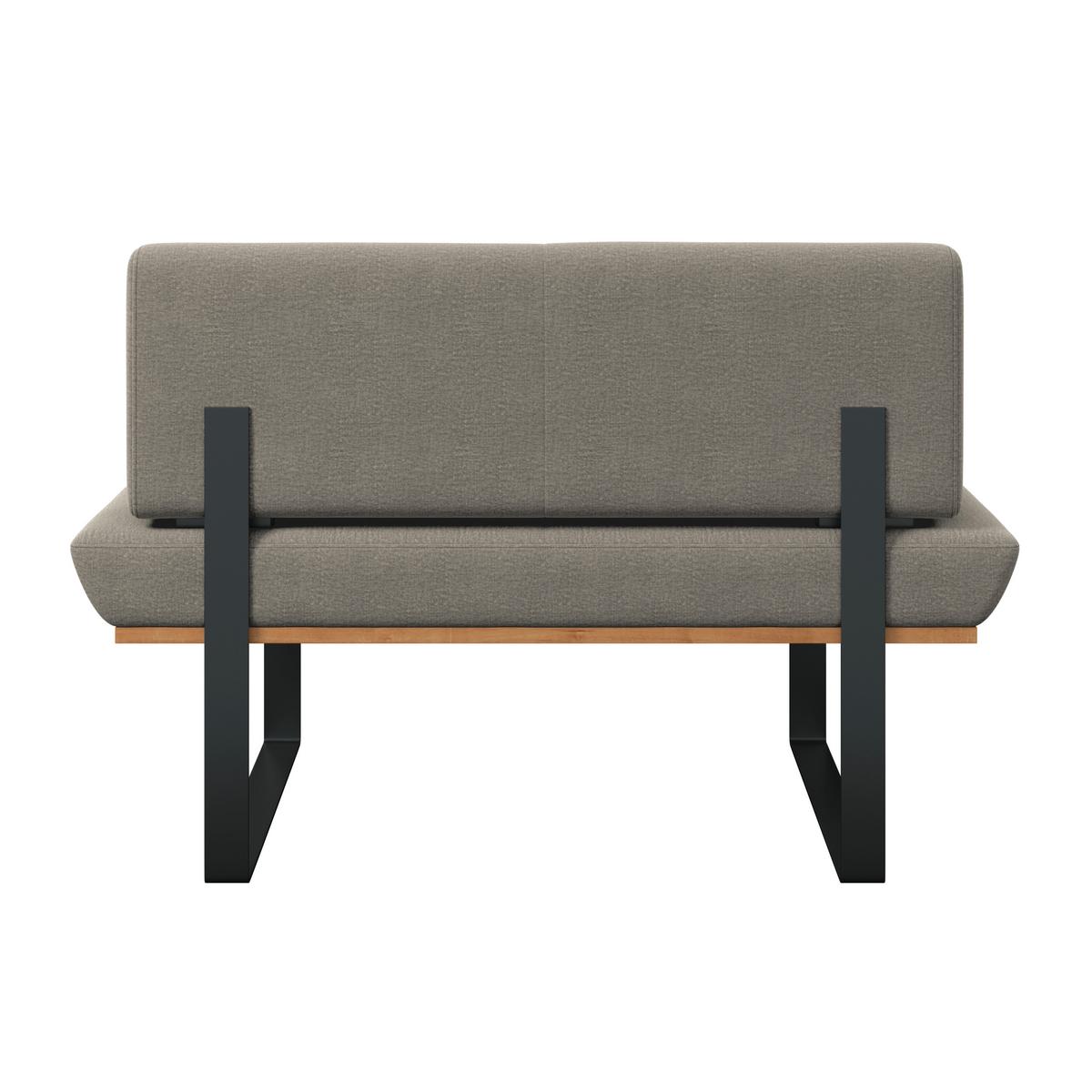 Sitzbank Tristan Webstoff beige, B: 130cm - Beige/Schwarz, MODERN, Holz/Textil (130/48/90cm) - James Wood