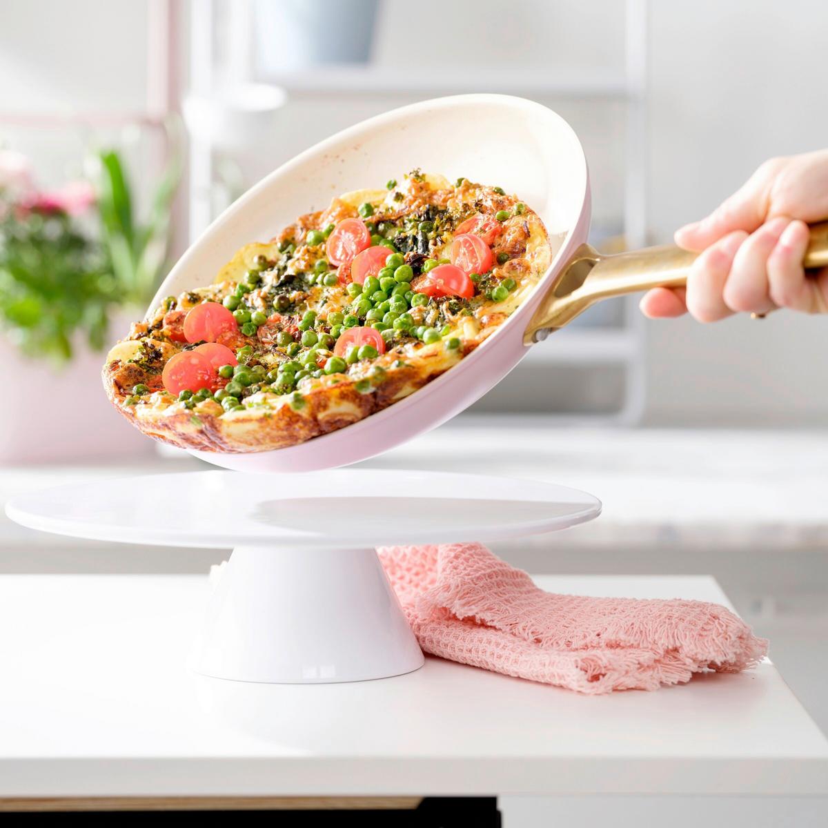 Kochtopfset 6-Teilig. weiß/Gold/Pink - Pink/Goldfarben, Basics, Glas/Metall - GreenPan