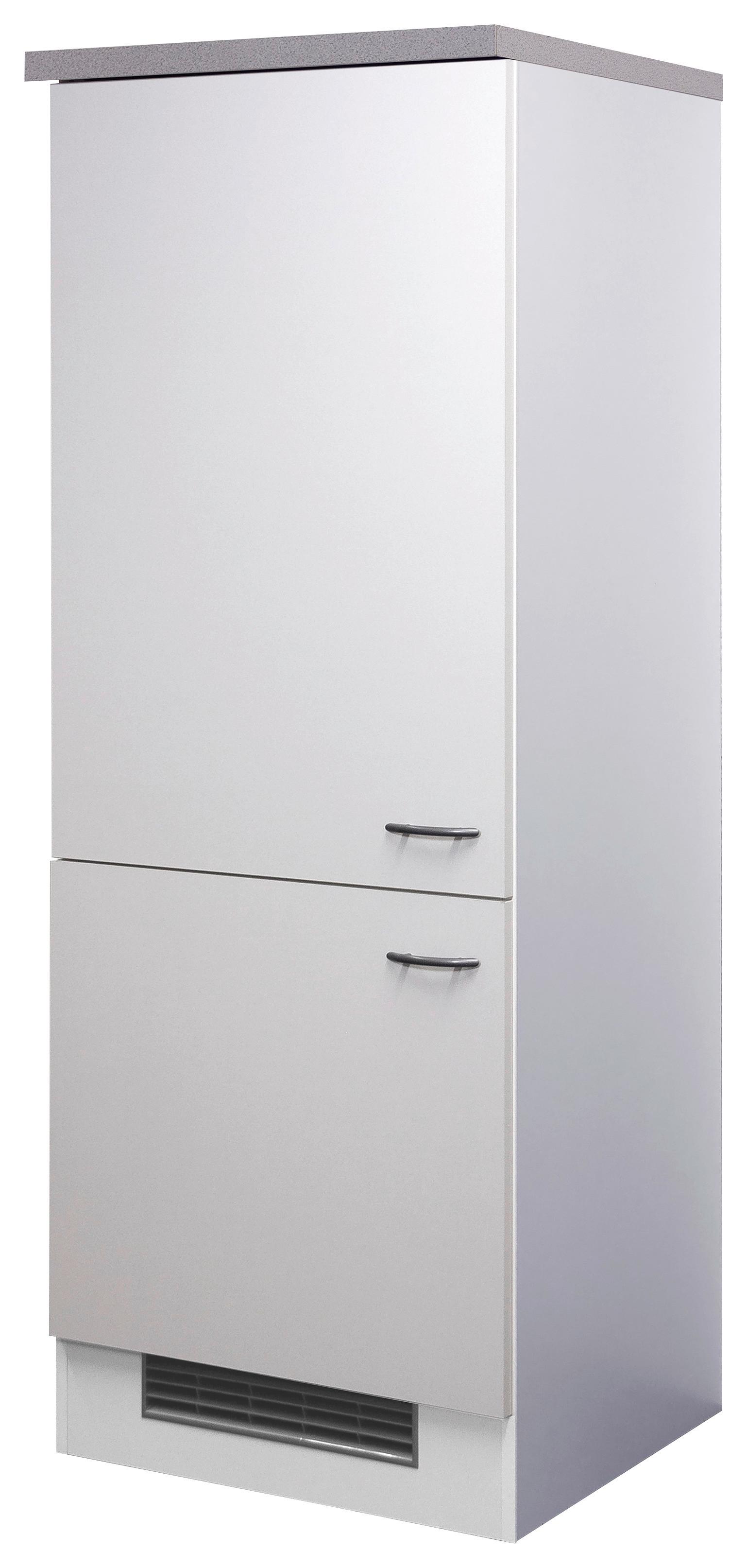 Kühlschrank-Umbauschrank Wito B: 60 cm Weiß / Grau - Hellgrau/Weiß, MODERN, Holzwerkstoff (60/161/60cm) - FlexWell
