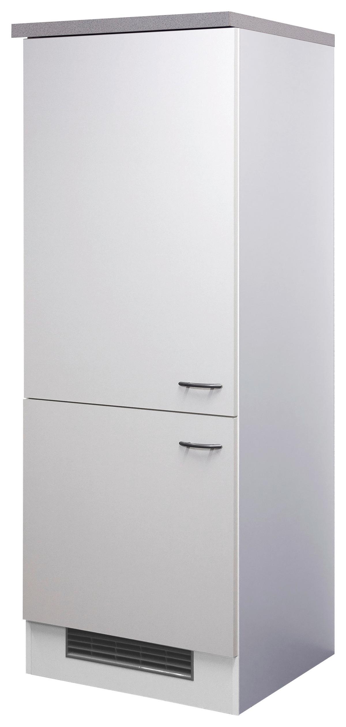 Kühlschrank-Umbauschrank Wito B: 60 cm Weiß / Grau - Hellgrau/Weiß, MODERN, Holzwerkstoff (60/161/60cm) - FlexWell