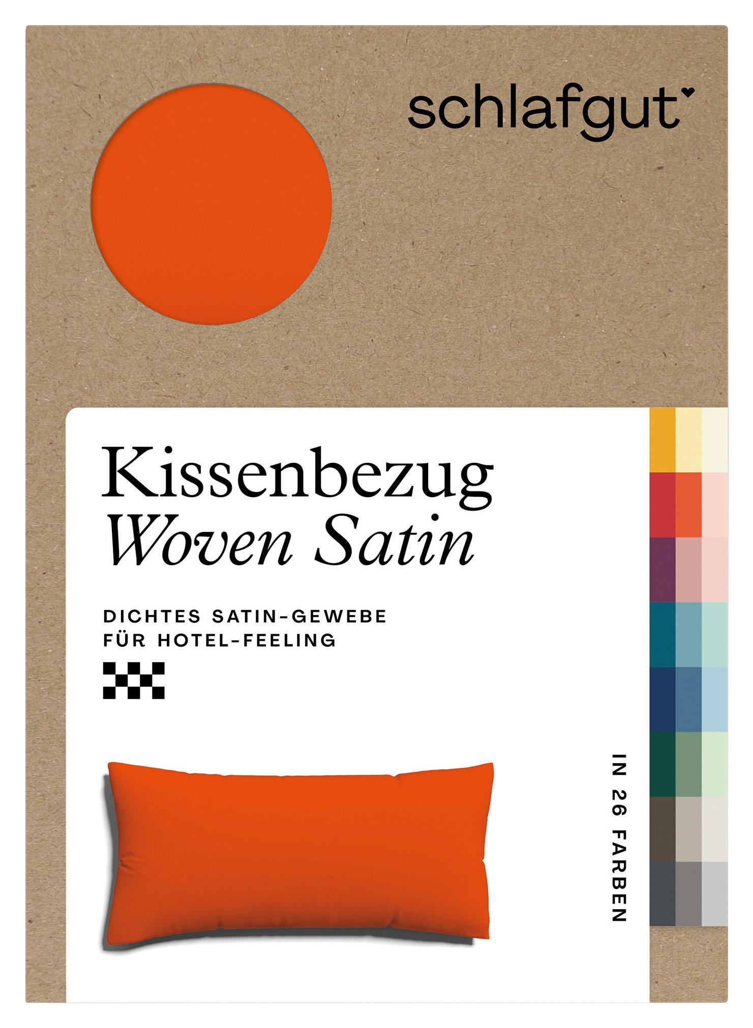 Kopfpolsterbezug Woven Satin - Rot, Basics, Textil (40/80cm) - Schlafgut