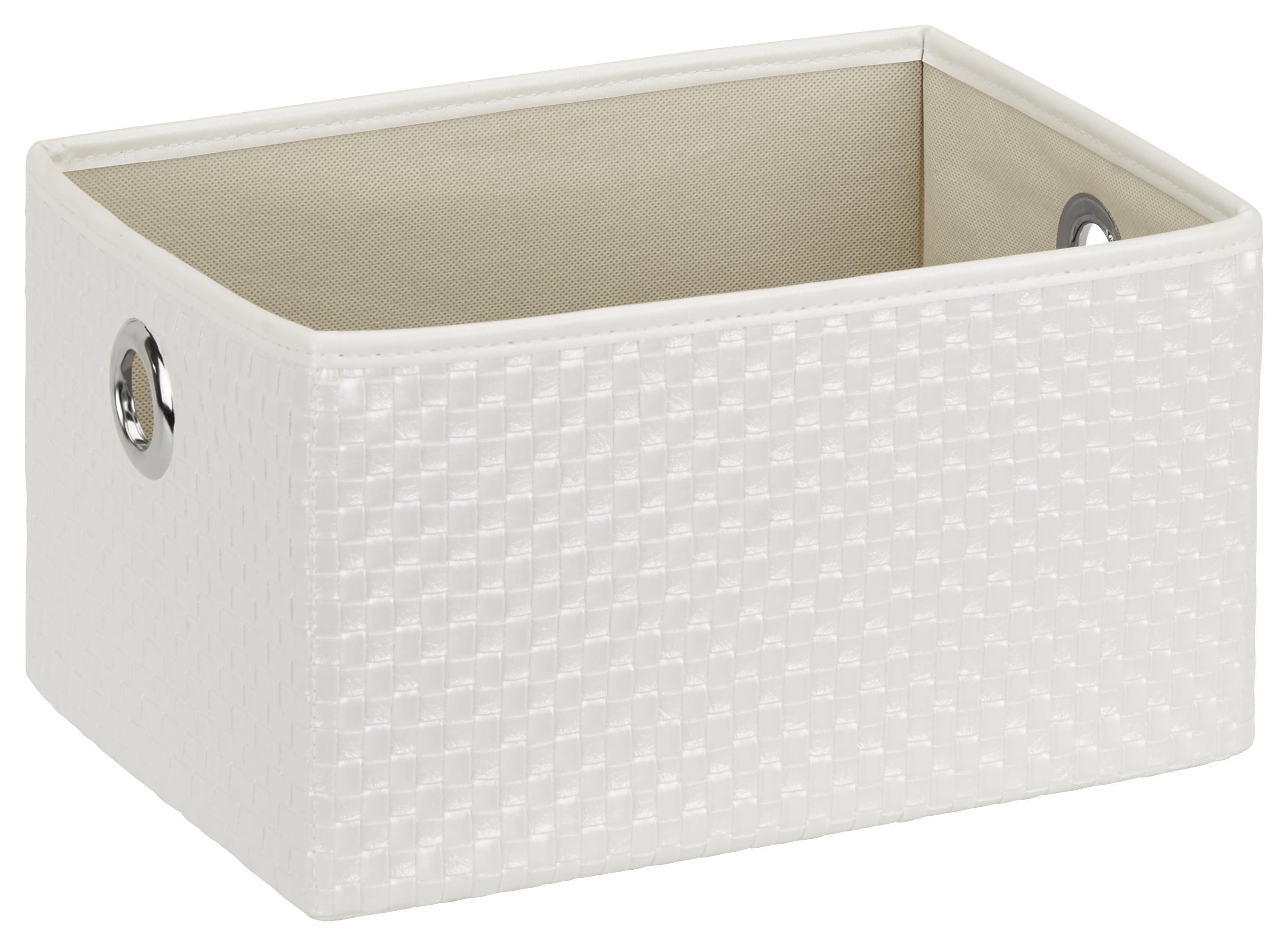 Tárolókosár Debby - Fehér, konvencionális, Papír/Műanyag (32/23/18cm) - James Wood