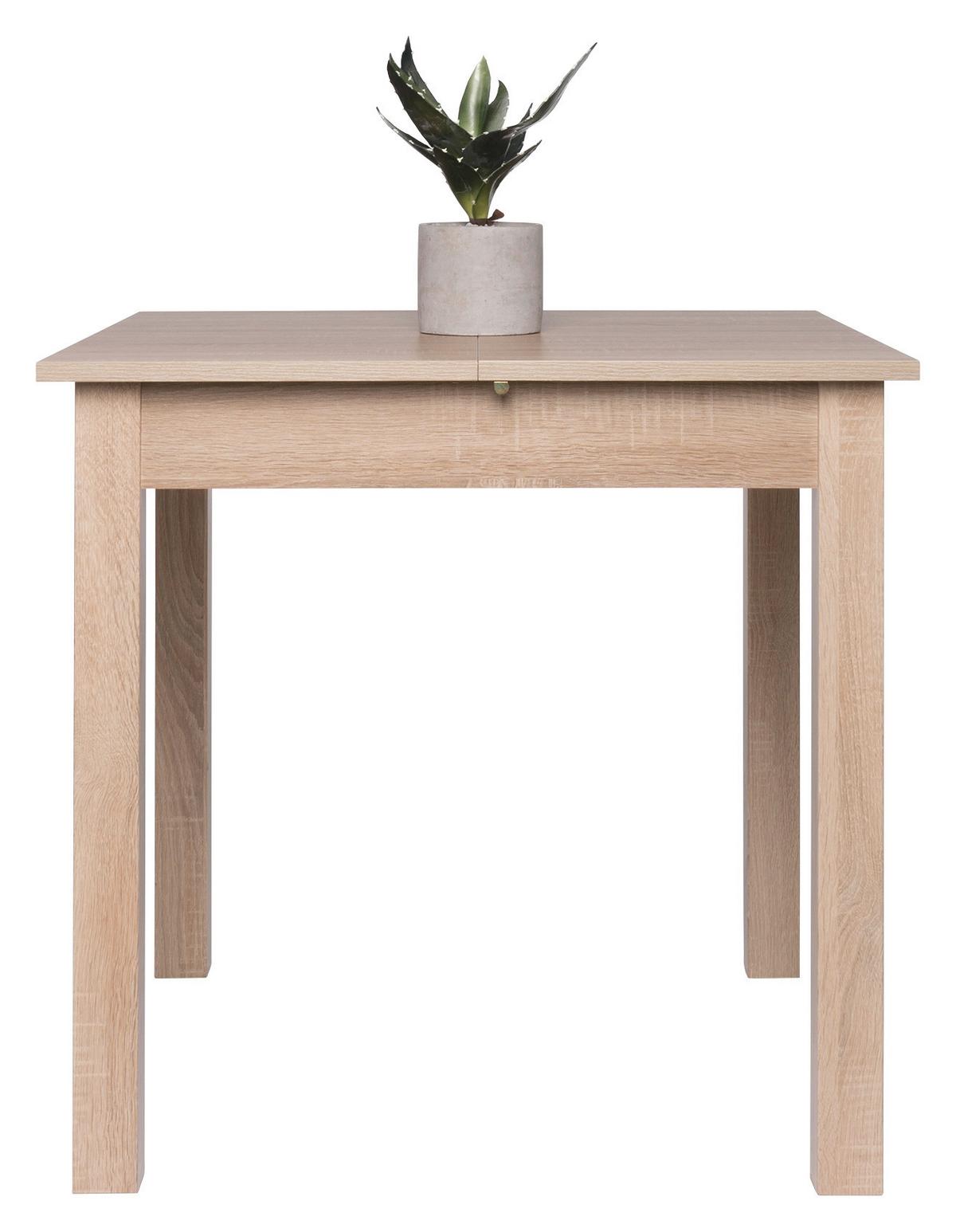 Esstisch Ausziehbar Coburg 80-120x80 Cm Eiche Dekor - Sonoma Eiche, Design, Holzwerkstoff (80/80/76,5cm) - MID.YOU