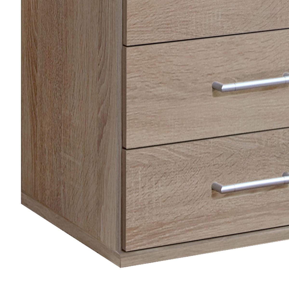 Komoda OSAKA šírka 46cm - farba duba/hliníková, Konventionell, kompozitné drevo/plast (46/103/40cm) - MID.YOU