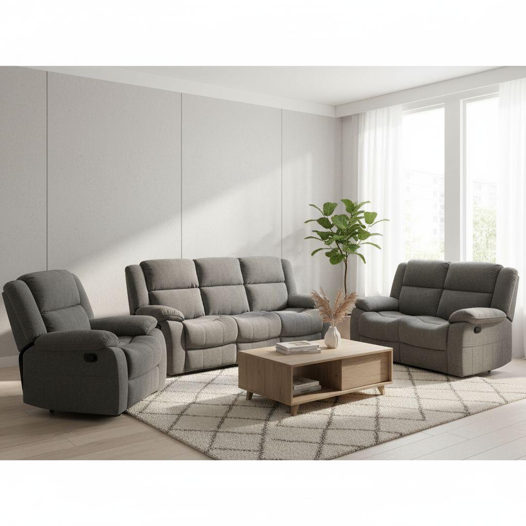 Fernsehsessel + Relaxfunktion Chester Grau B: 94 cm - Schwarz/Grau, Basics, Textil (94/101/90cm) - P & B