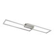 LED-Deckenleuchte Suna - Alufarben/Nickelfarben, MODERN, Kunststoff/Metall (93/22/6,5cm) - Luca Bessoni