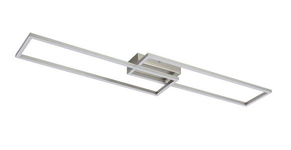 LED-Deckenleuchte Suna - Alufarben/Nickelfarben, MODERN, Kunststoff/Metall (93/22/6,5cm) - Luca Bessoni