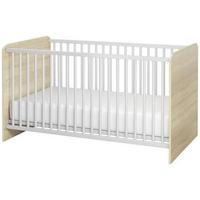 Gitterbett Wiki 70x140 Cm Dekor Weiß/sonoma Eiche - Weiß/Sonoma Eiche, KONVENTIONELL, Holzwerkstoff (144/82cm) - MID.YOU