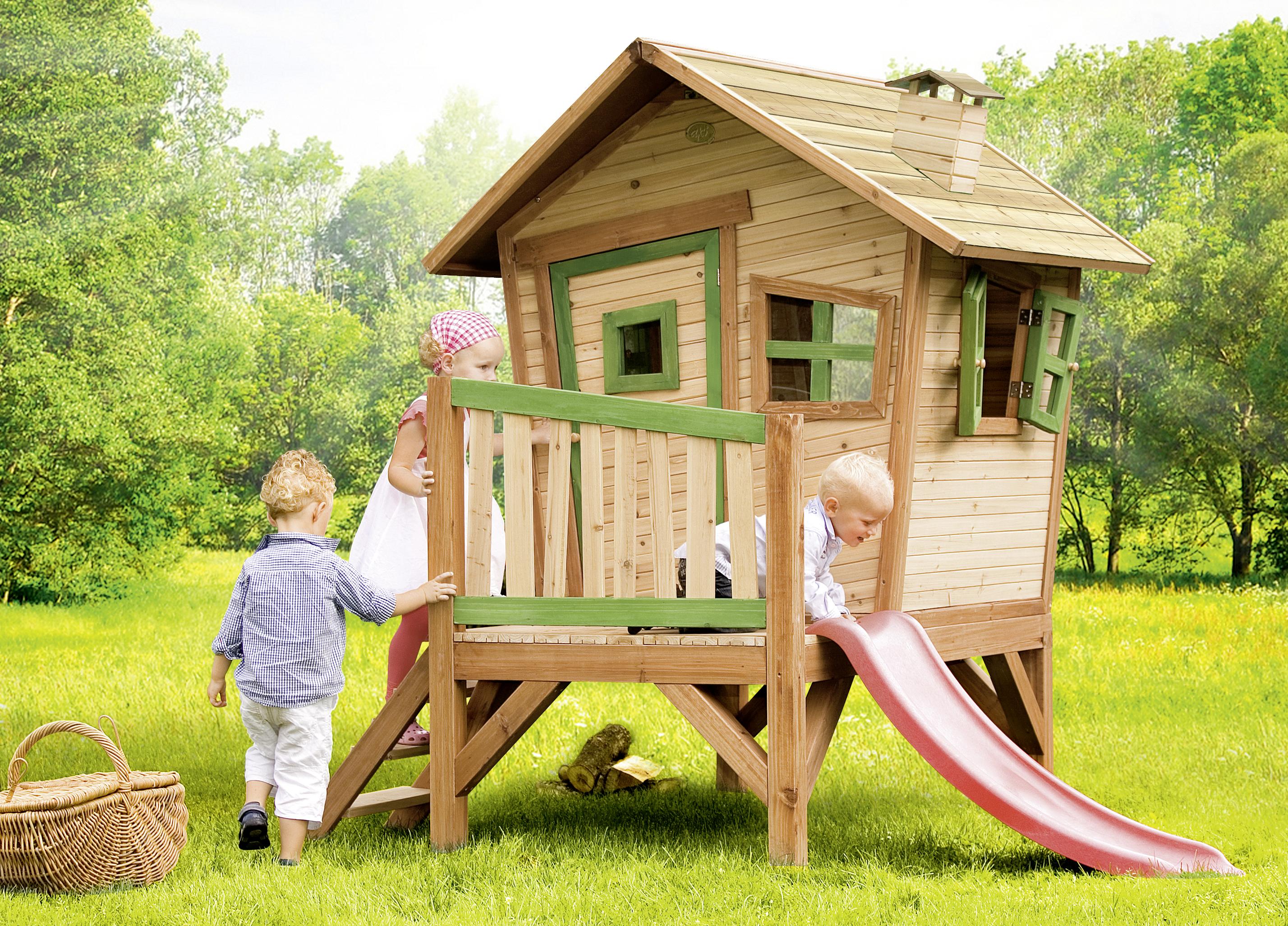 Domeček Na Hraní Axi Robin - zelená/hnědá, Trend, dřevo (262/203/157cm)