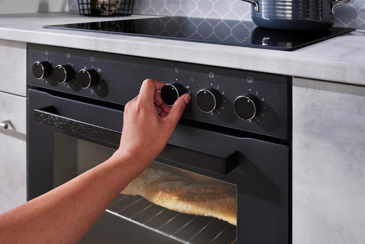 Herdset Schwarz B: 59,4 Cm - Schwarz, Basics, Glas/Metall (59,4/59,5/52,1cm) - Respekta