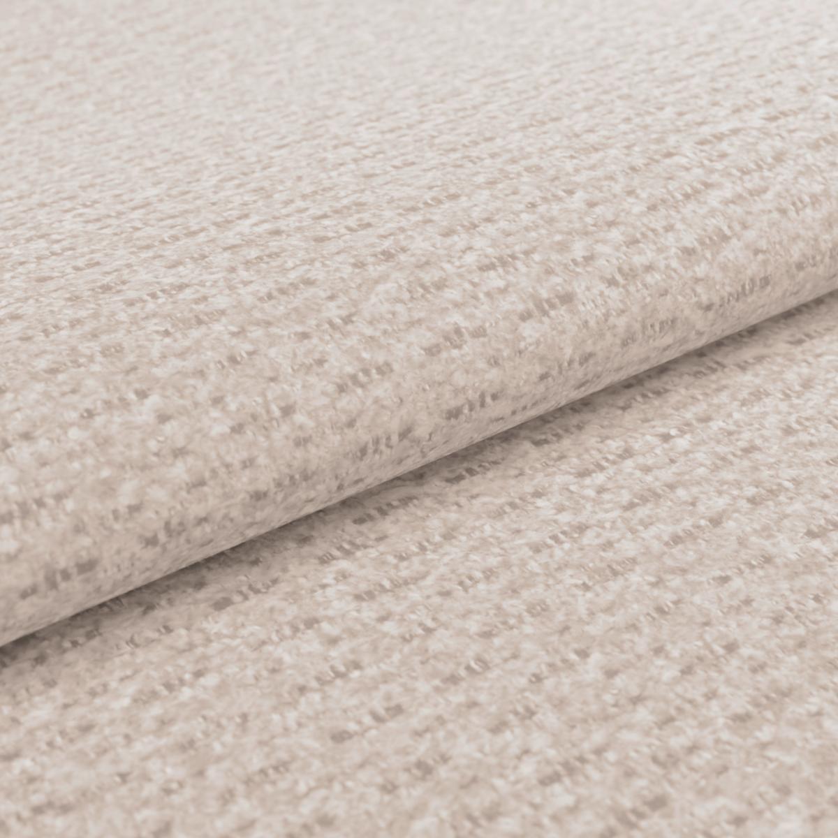 Ecksofa Polis Webstoff creme, 221x142cm - Creme/Schwarz, Trend, Textil (221/142cm) - Ondega