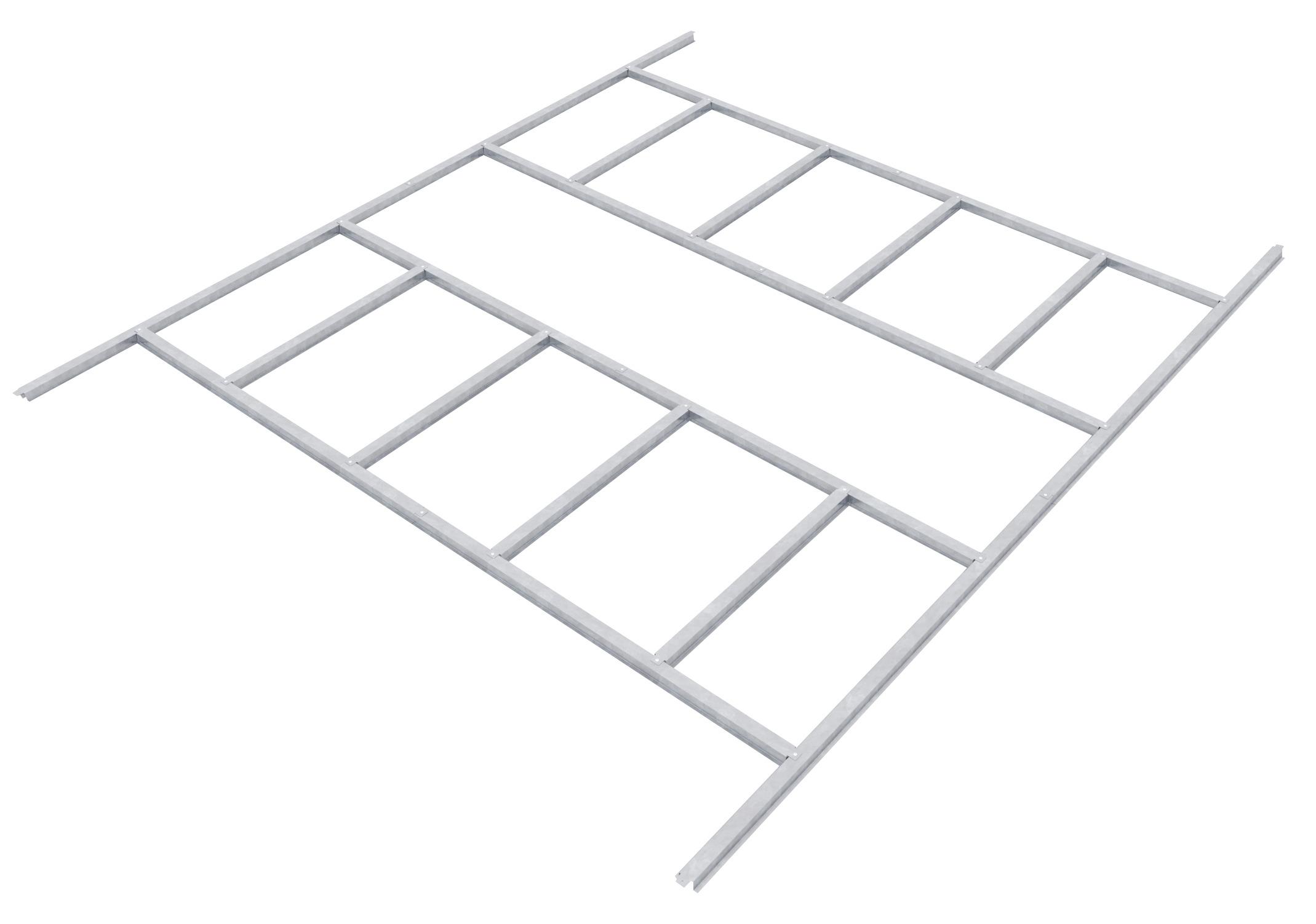 Bodenfundament aus Stahl für Gerätehaus FRANKFURT II