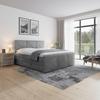 Boxspringbett Mit Topper & Bettkasten 180x200 Bologna - Hellgrau/Schwarz, MODERN, Holzwerkstoff/Kunststoff (180/200cm) - MID.YOU