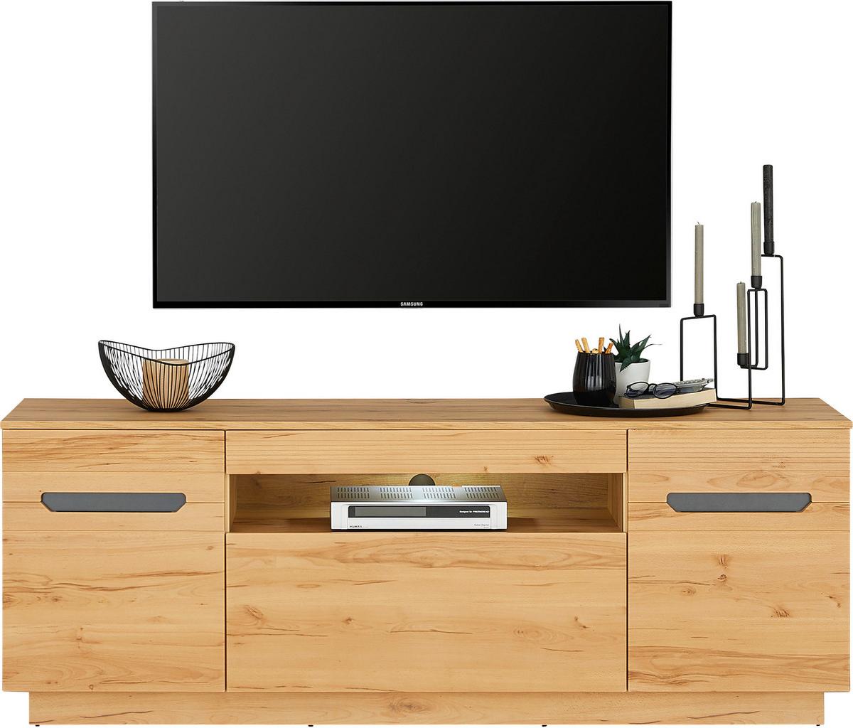 TV-Lowboard Alana 176,6 cm Crenata Dekor - MODERN, Holzwerkstoff (176,6/64,9/50cm)