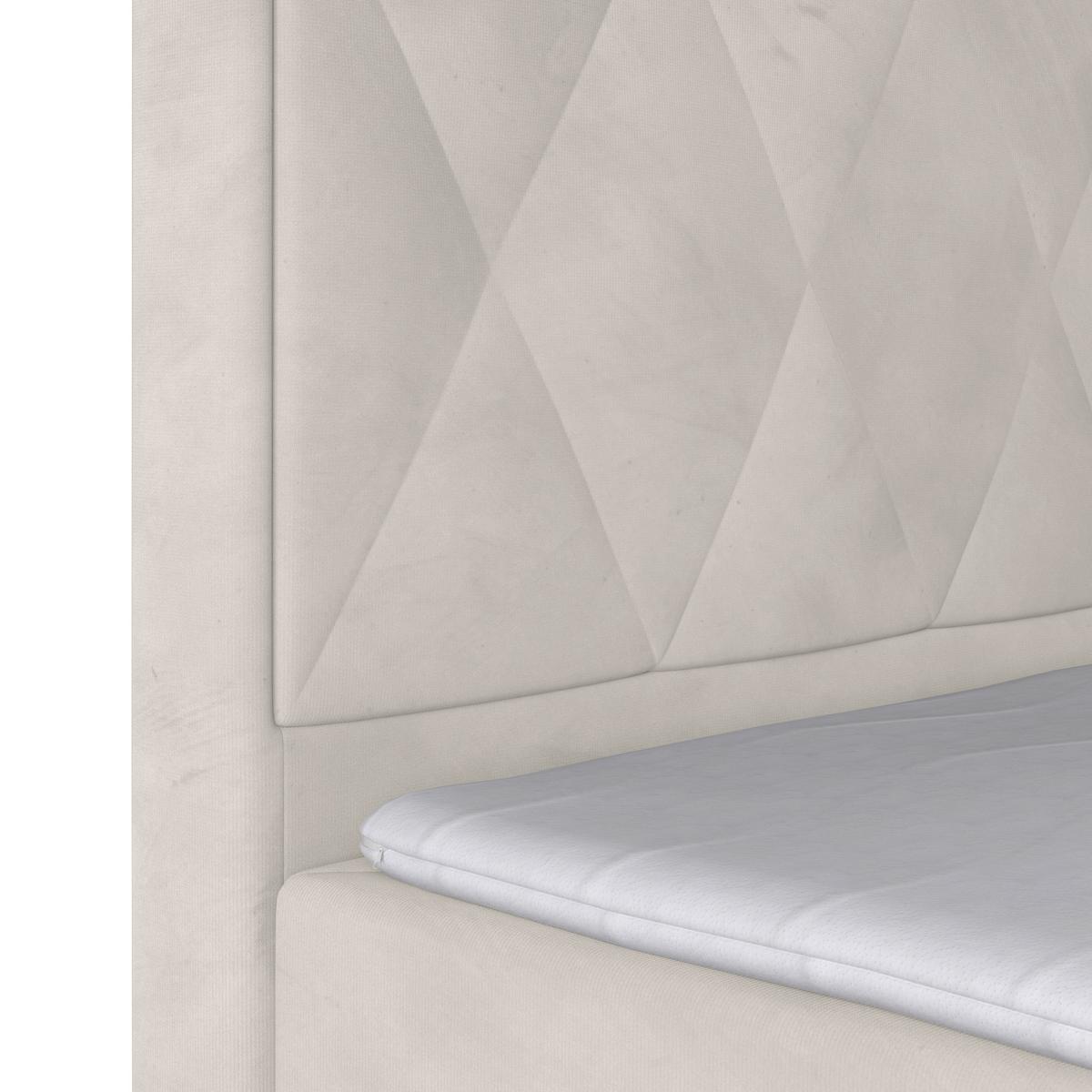 Boxspringbett mit Bettkasten Porto 180x200 cm Weiß - Schwarz/Weiß, MODERN, Karton/Holzwerkstoff (180/200cm) - MID.YOU