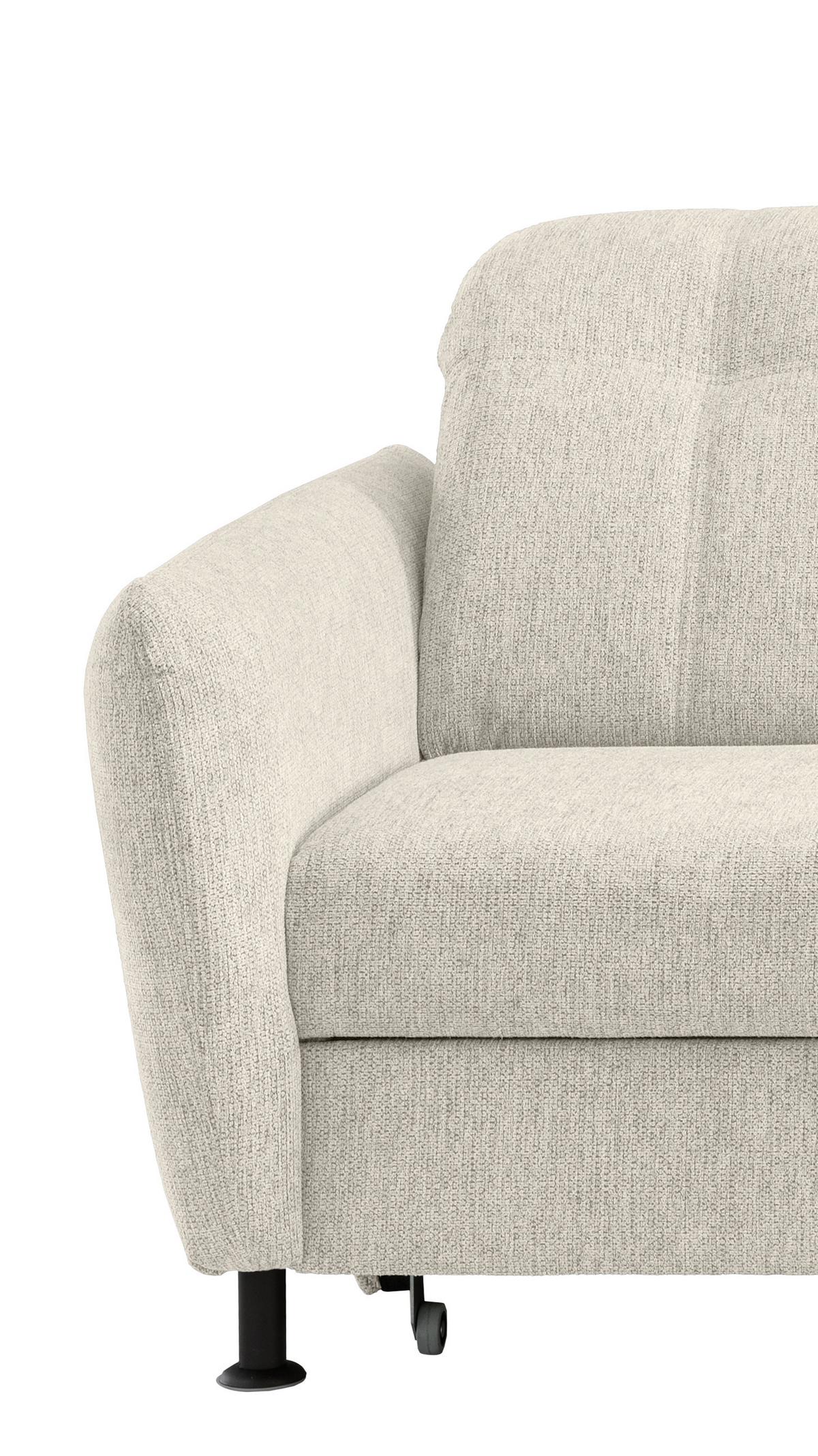 Ecksofa Minori Chenille Beige, S: 267x184 cm - Beige/Schwarz, MODERN, Textil (267/184cm) - Livetastic