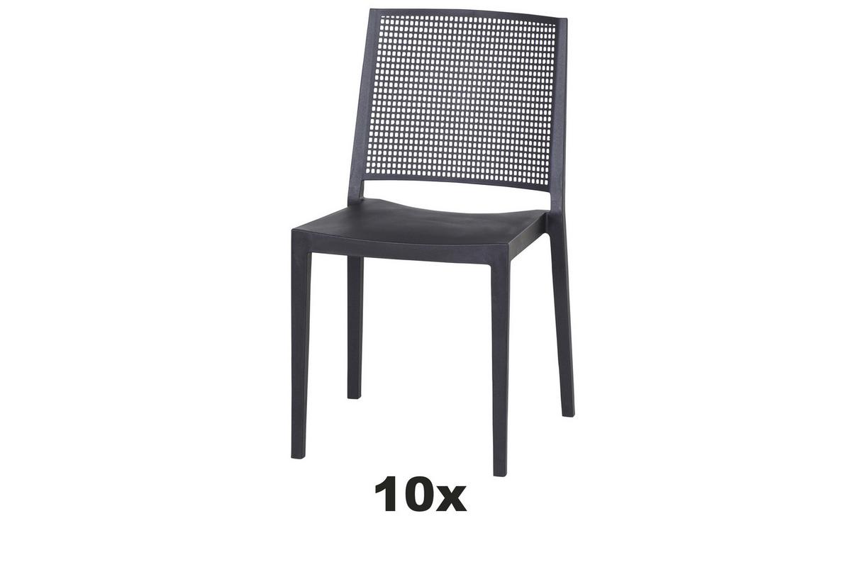 Gartensessel-set T20364 - Anthrazit, Basics, Kunststoff (46/80/56cm) - Siena Garden