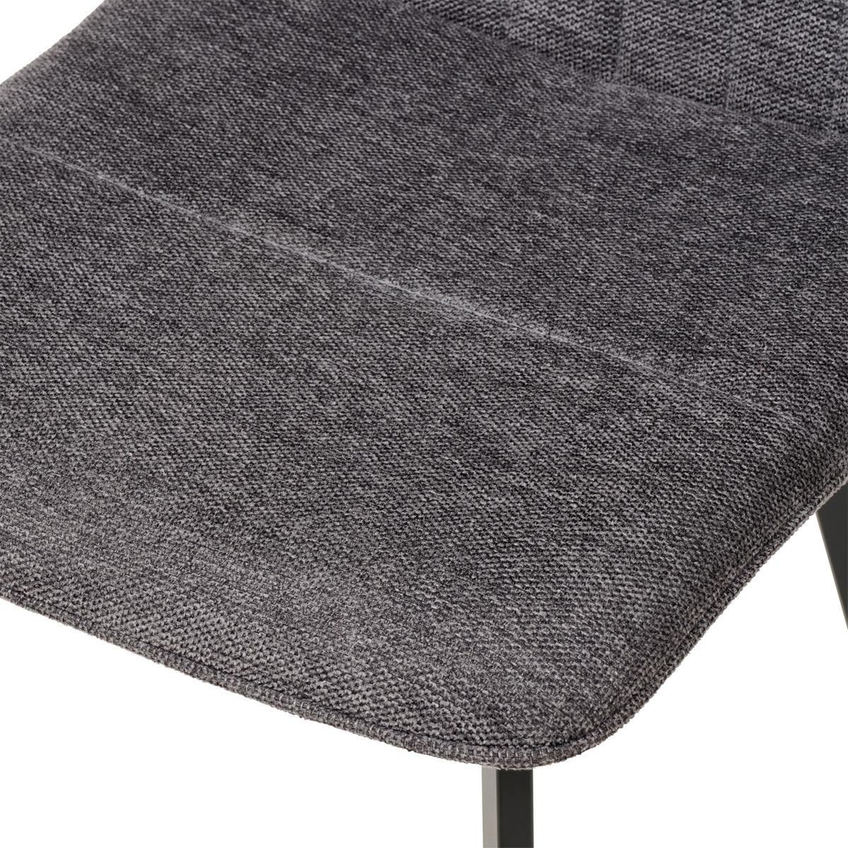 Tischgruppe Mackay 5-Tlg. Metall/Textil Grau, B: 140cm - Grau, KONVENTIONELL, Holzwerkstoff/Textil (140/46/75/88/80/57cm) - MID.YOU