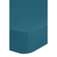 Spannleintuch Hip Petrol Satin 140x200 cm - Petrol, Basics, Textil (140/200cm) - MID.YOU