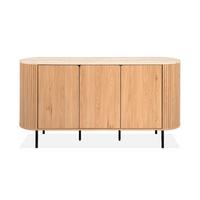 Sideboard Fabia Eichefarben B: 160cm - Eichefarben/Schwarz, Design, Holzwerkstoff (160/80/40cm) - MID.YOU