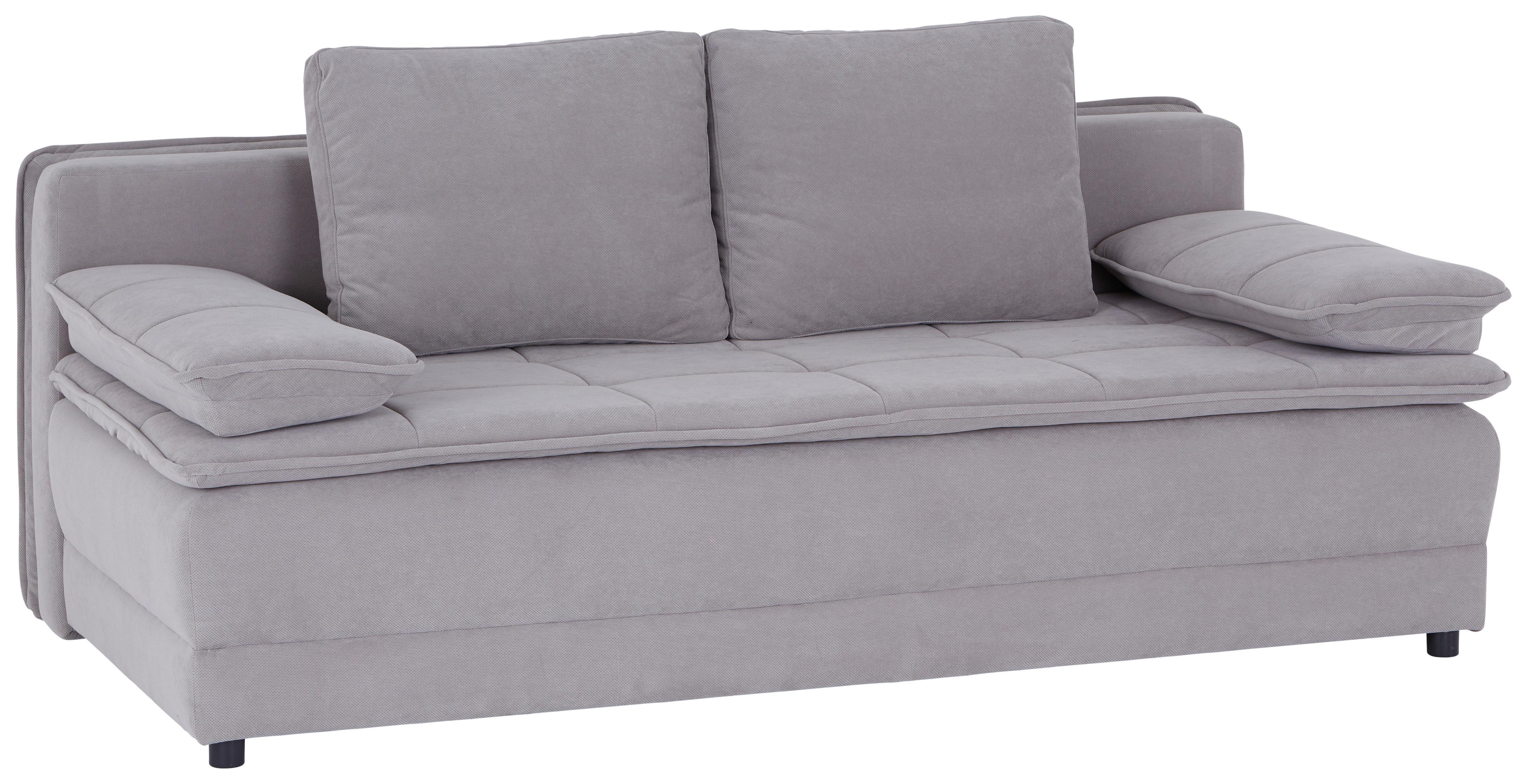 Schlafsofa Alice - Taupe/Schwarz, MODERN, Textil (202/73-92/105cm)