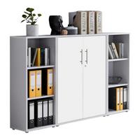 Office Edition B: 173 Cm Grau/weiß - Weiß/Grau, MODERN, Holzwerkstoff (173/114/33cm) - MID.YOU