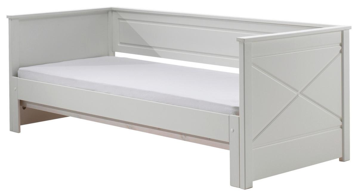 Rozťahovacia posteľ Pino s roštom lakovaná borovica - biela, Modern, drevo/kompozitné drevo (90/200cm) - MID.YOU