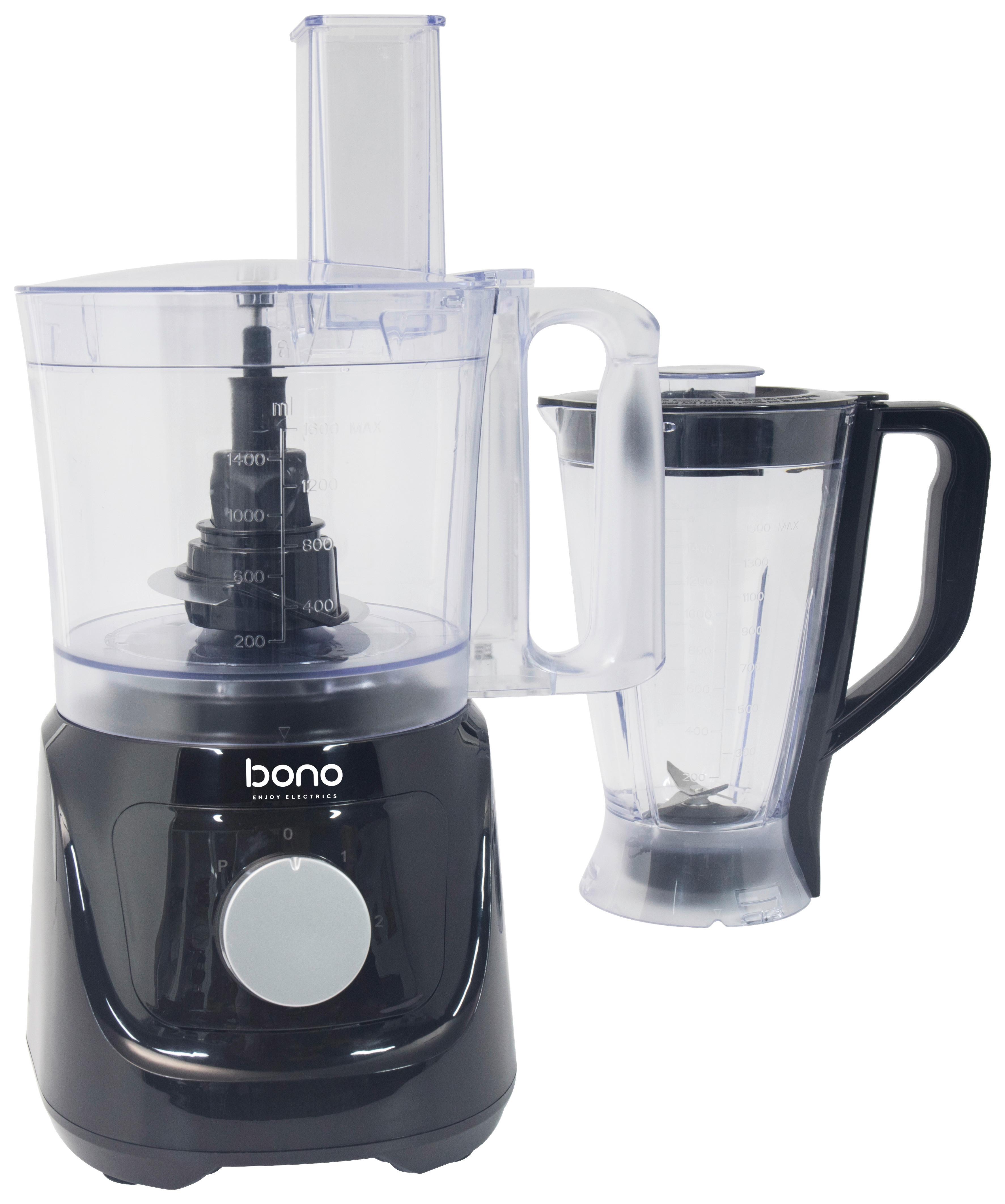 Standmixer Pietro 800w Schwarz 1,6 L, 2 Stufen - Schwarz, KONVENTIONELL, Kunststoff/Metall (25,4/21/43cm) - Bono