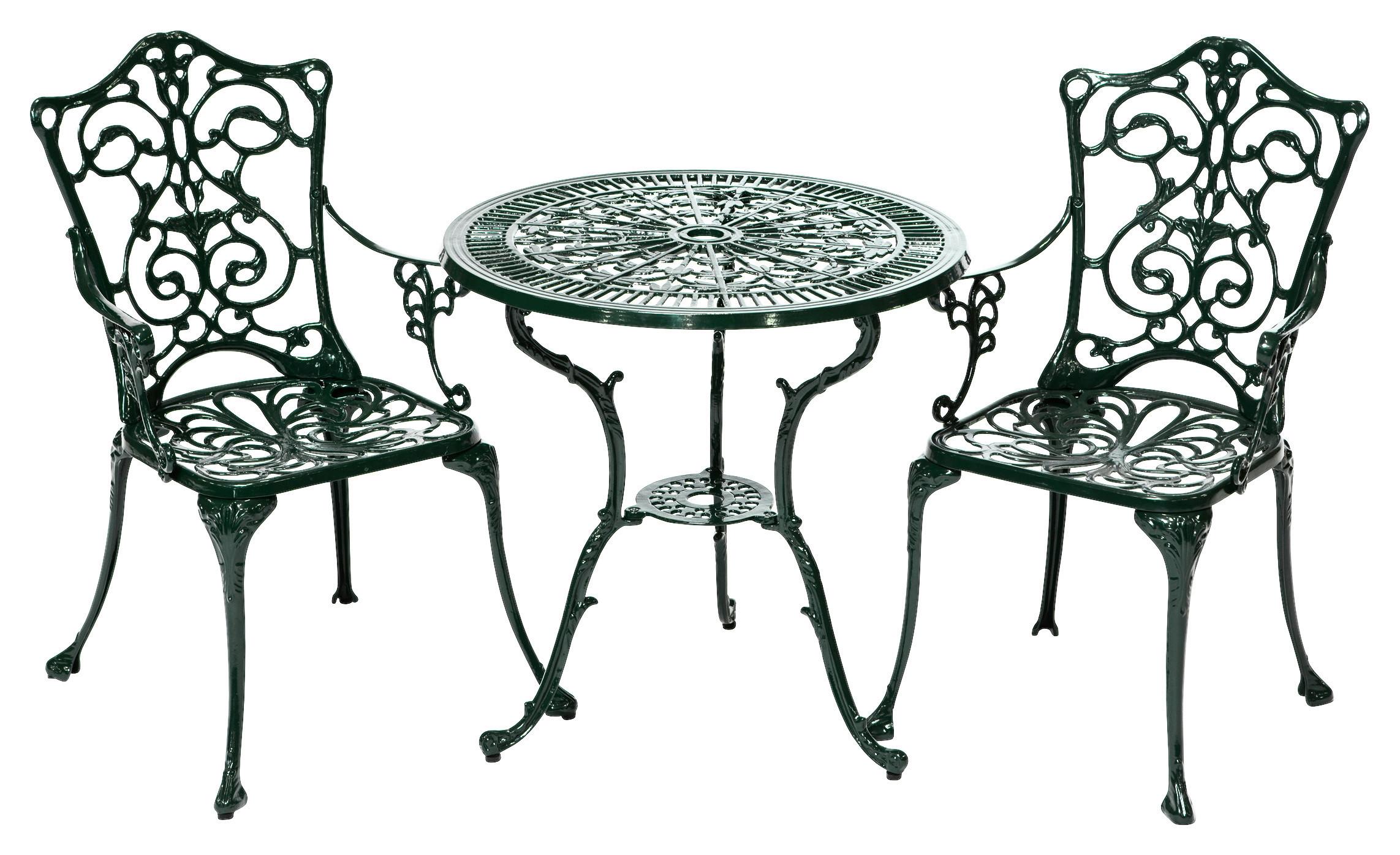 Gartengarnitur 3-Tlg. Lugano Metall Grün