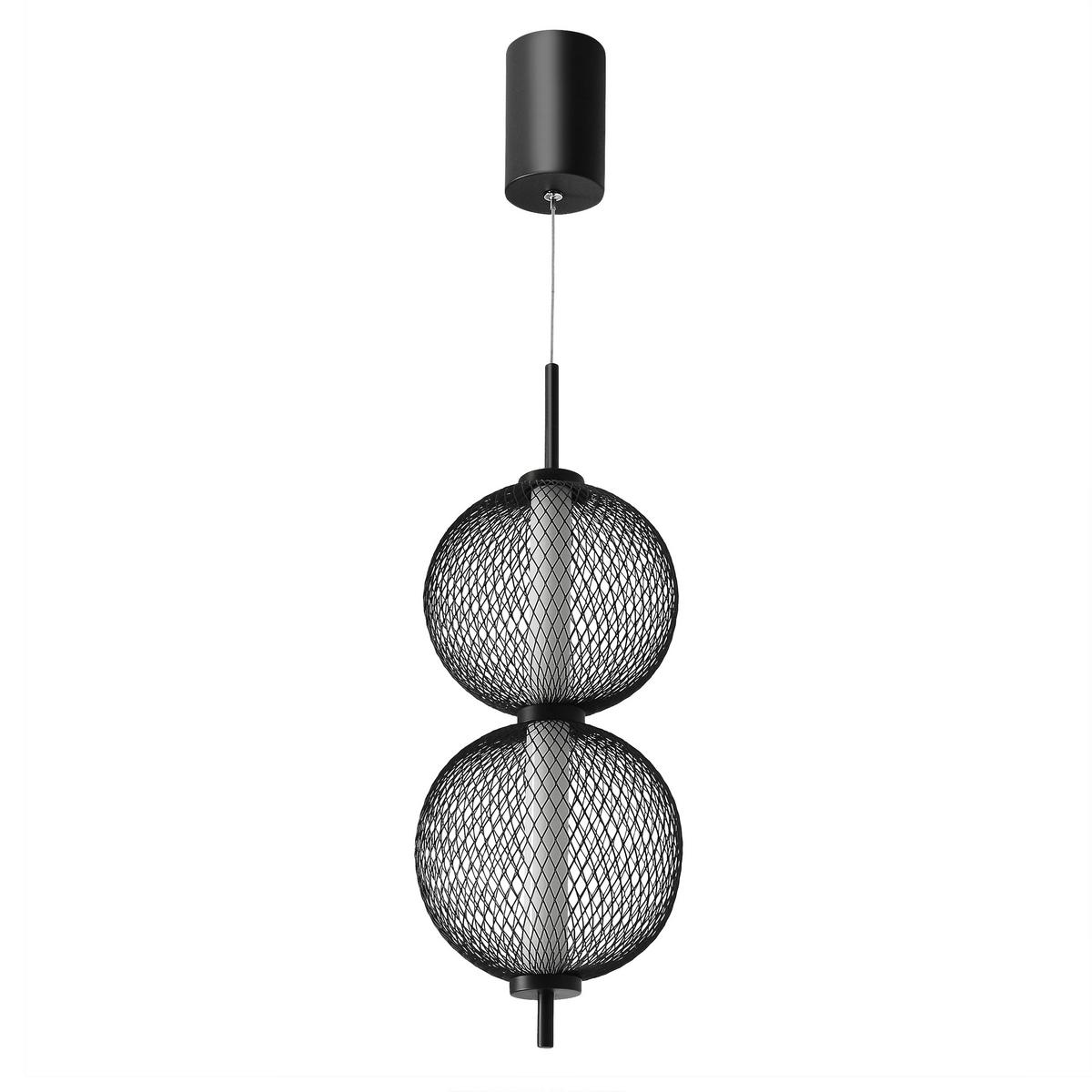 LED-Pendelleuchte 32-35356 Puma - Schwarz/Weiß, Design, Kunststoff/Metall (14/14/150cm)