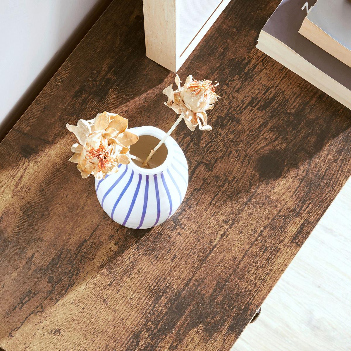 Kommode Schwarz/Dunkelbraun B: 56 cm - Dunkelbraun/Schwarz, Basics, Papier/Holzwerkstoff (56/93/30cm)