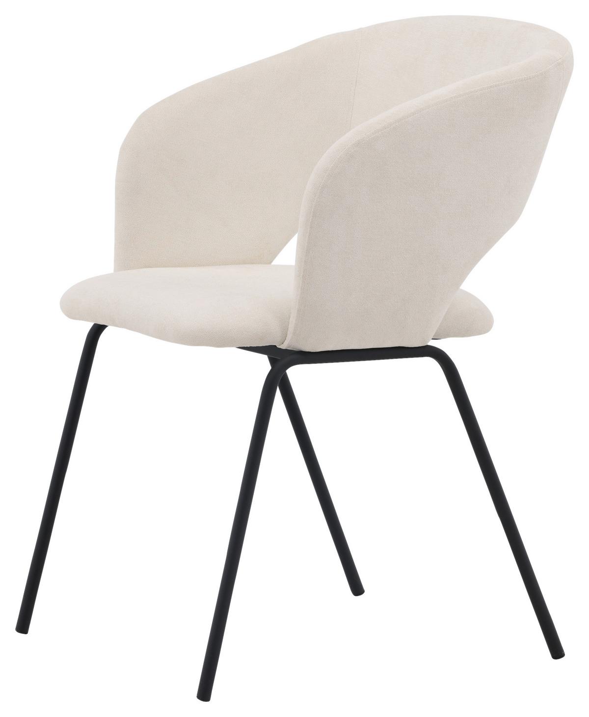 Stuhl-set Day - Schwarz/Weiß, Design, Kunststoff/Textil (66/86/66cm) - Livetastic