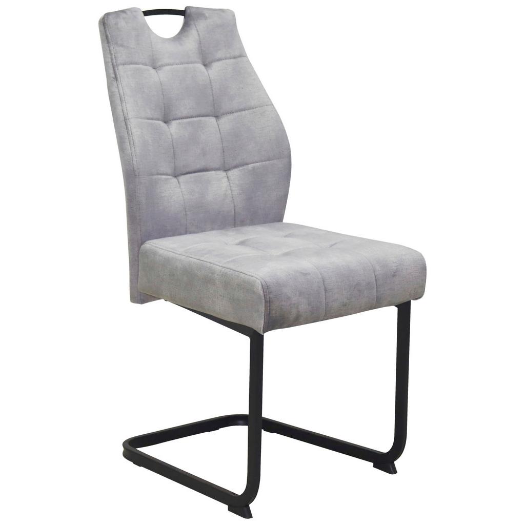 Schwingstuhl Emilia Webstoff Grau, B: 43 Cm