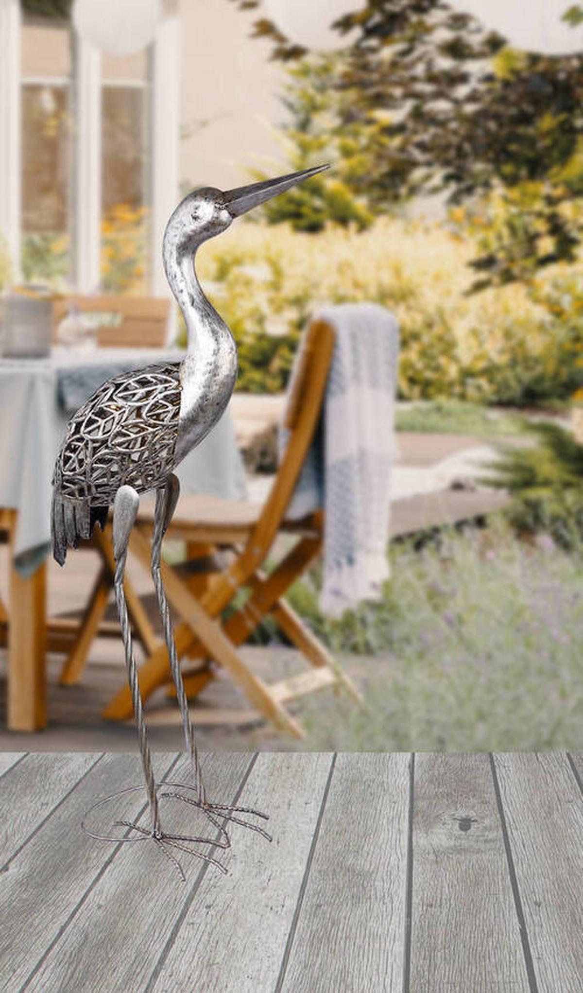 Solarleuchte Metall Grau - Grau, Basics, Metall (29/15/77cm) - Globo