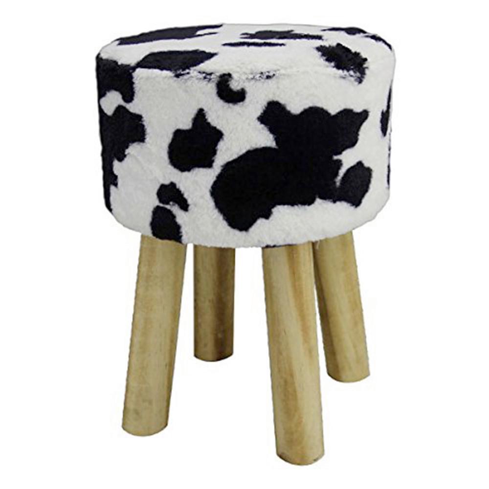 Hocker Country - Schwarz/Weiß, Design, Textil (28/40/28cm) - Echtwerk