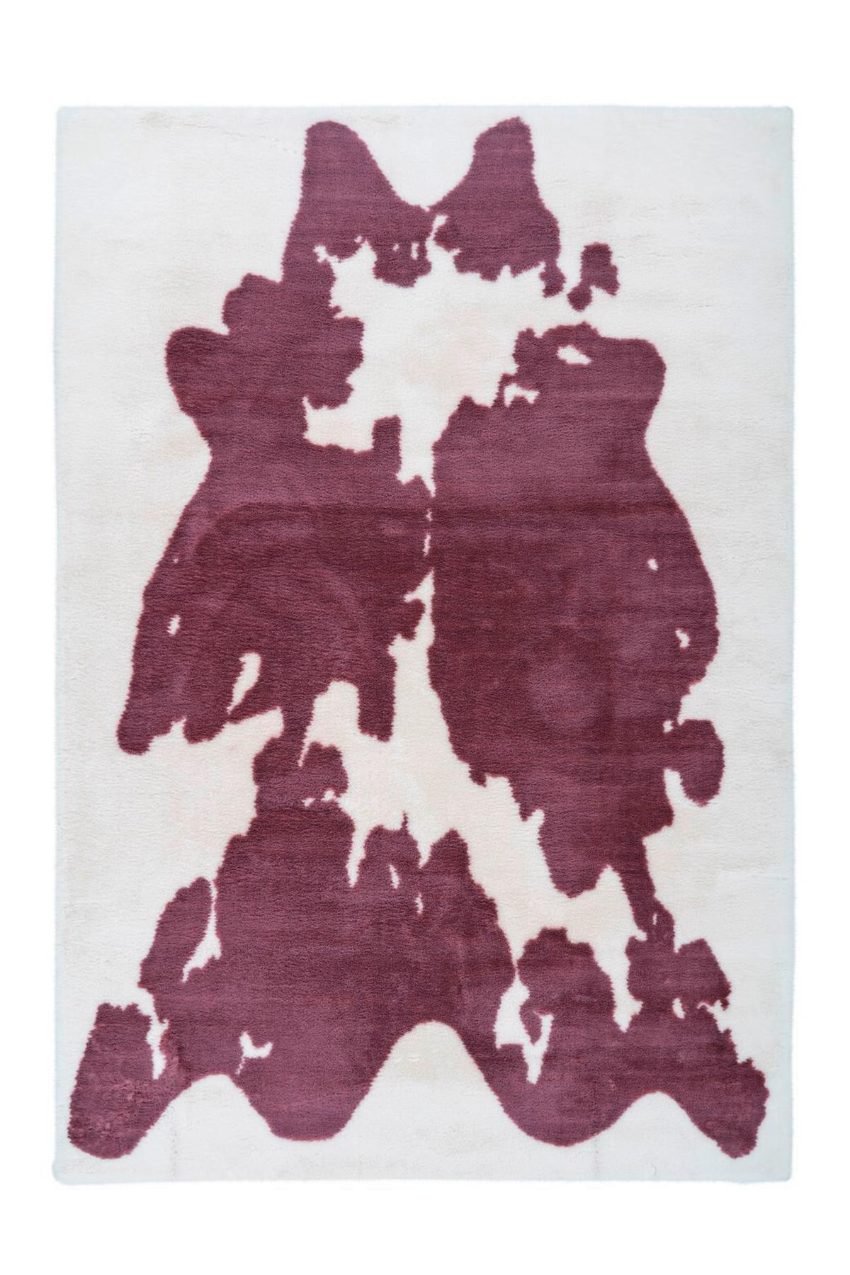 Hochflorteppich Rabbit Animal Lila/weiß, 160x230 Cm - Lila/Weiß, KONVENTIONELL, Textil (160/230cm)