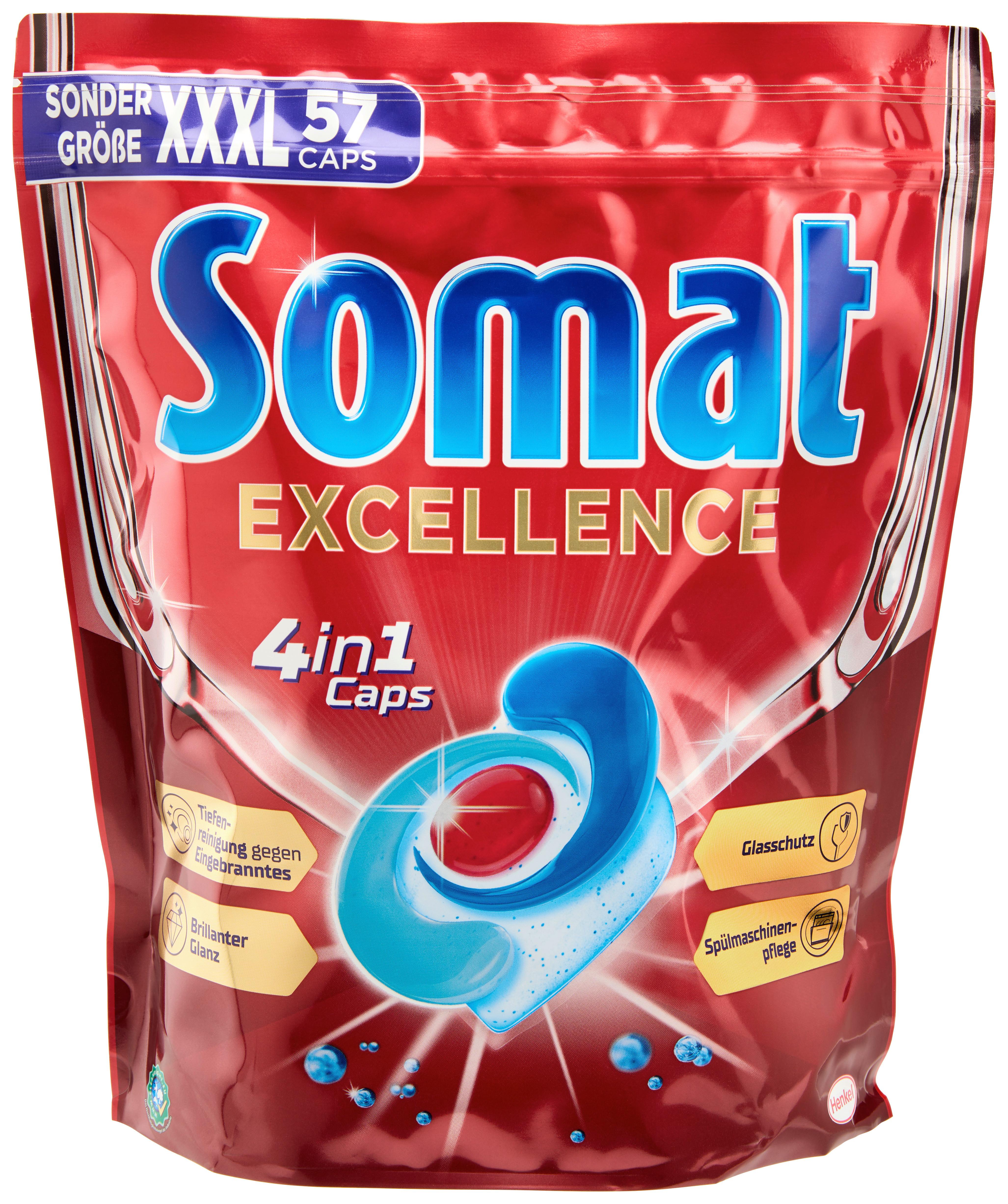 SPÜLENREINIGER SOMAT EXCELLENCE 4IN1 CAPS 57 - Basics (10/25/29cm)
