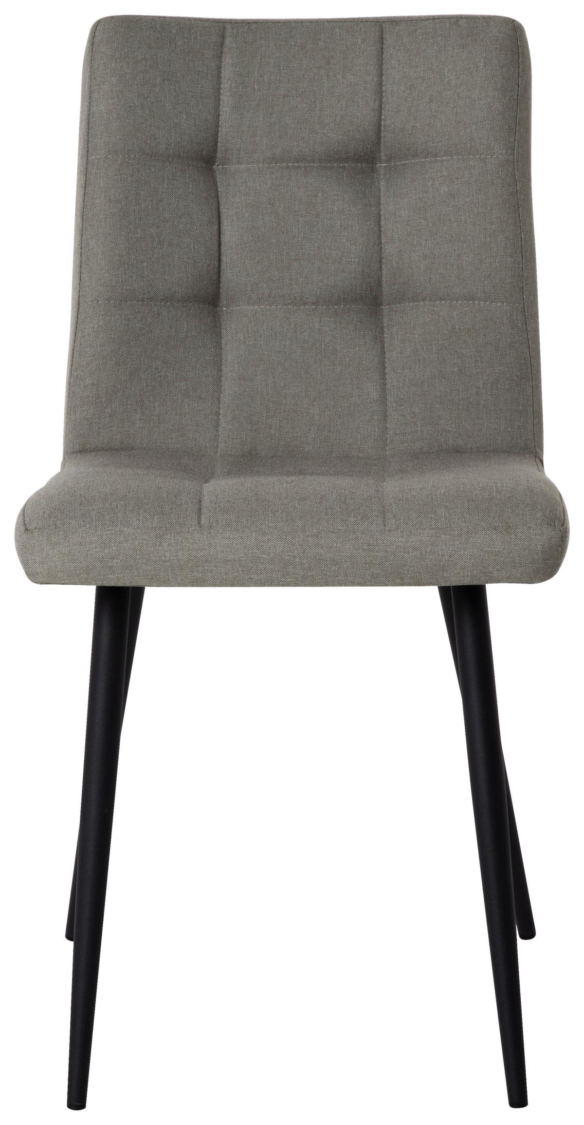 Polsterstuhl Matteo Dunkelgrau Leinenoptik - Dunkelgrau/Schwarz, MODERN, Holz/Textil (43/83/55cm) - Ondega