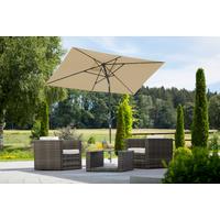 Sonnenschirm Tunis BxHxT: 150x250x270 cm Naturfarben - Anthrazit/Naturfarben, Basics, Textil/Metall (150/250/270cm) - Schneider