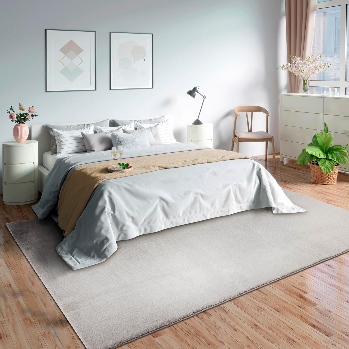 Fellteppich Loft - Sandfarben, KONVENTIONELL, Textil (160/160cm)
