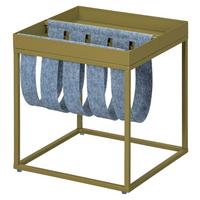 Beistelltisch Olivgrün, B: 35cm - Olivgrün, KONVENTIONELL, Textil/Metall (35/40/35cm) - MID.YOU