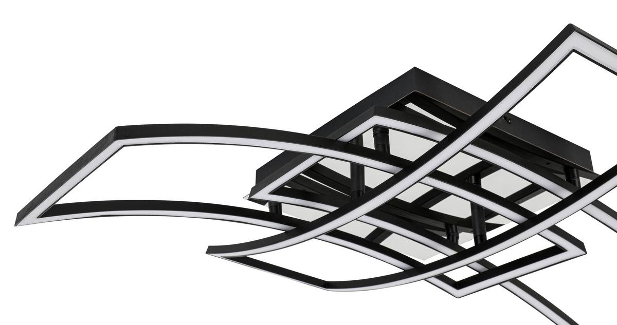 LED-Deckenleuchte Enikö Schwarz/Chromfarben max. 42 W - čierna/chrómová, Modern, kov/plast (59/81/16cm) - Mömax