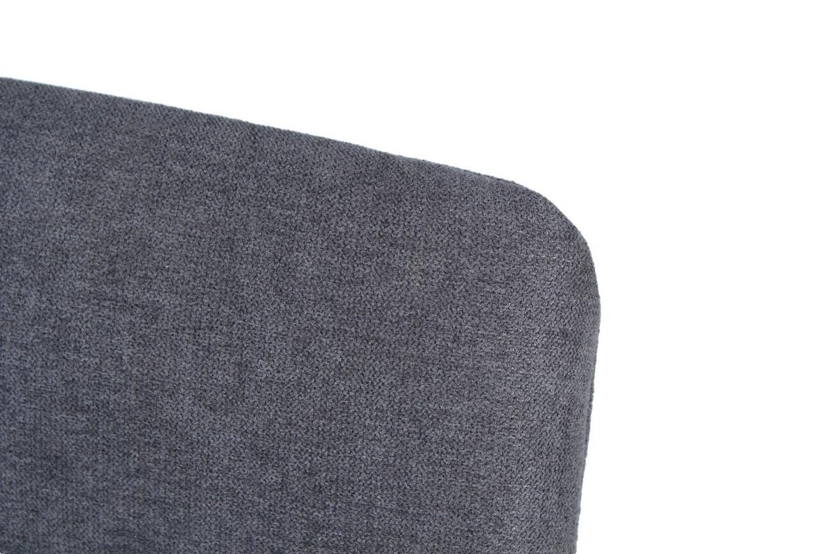 Stuhl-Set dunkelgrau, B: 44,5cm - Dunkelgrau/Schwarz, Design, Textil/Metall (44,5/87/55,5cm) - Livetastic