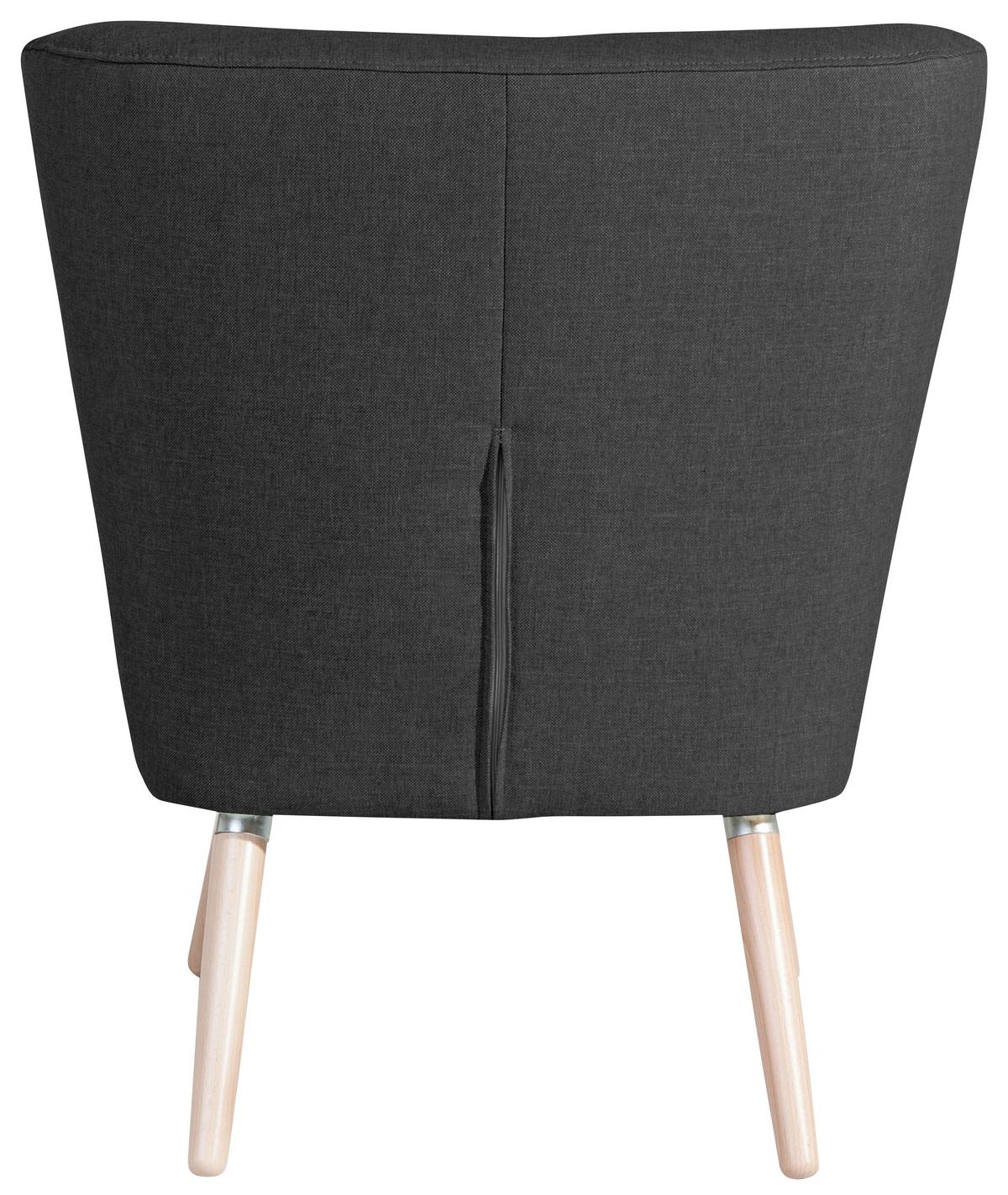 Sessel Neele - Buchefarben/Schwarz, Design, Textil (69/80/68cm) - Max Winzer