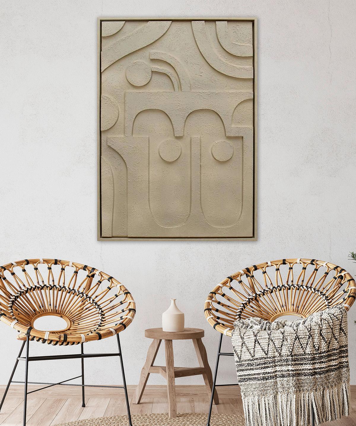 Obraz na plátně MIKE, 50x70x3cm - přírodní barvy/světle hnědá, Moderní, kompozitní dřevo/textil (50/70/3cm) - Mömax