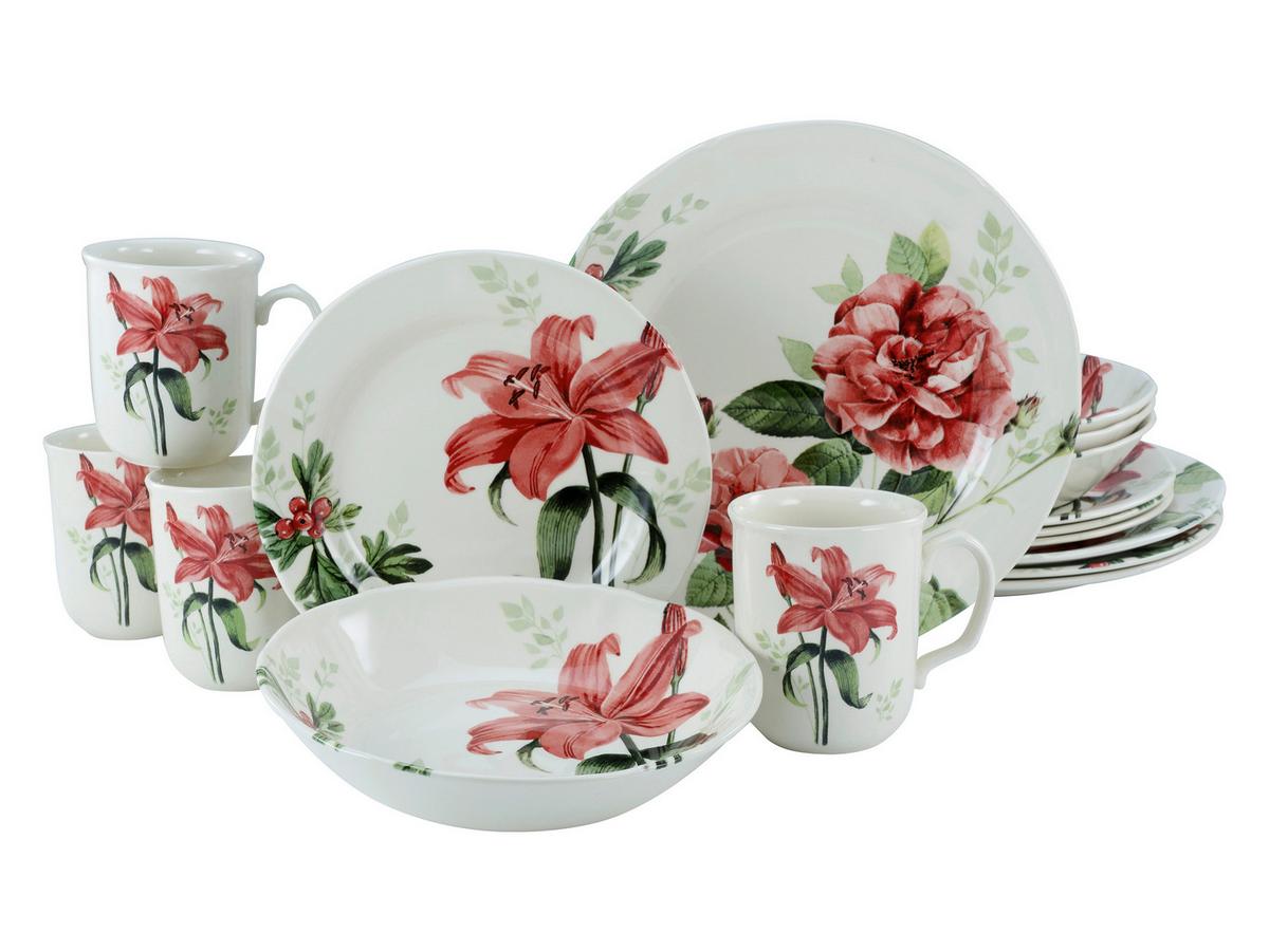 Kombiservice Keramik 4 Personen Geschirr Set - Multicolor, Keramik - Creatable